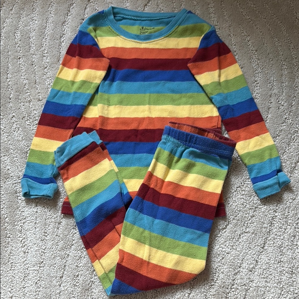 Kids Toddler Leveret Multicolor Stripe Pajamas Unisex